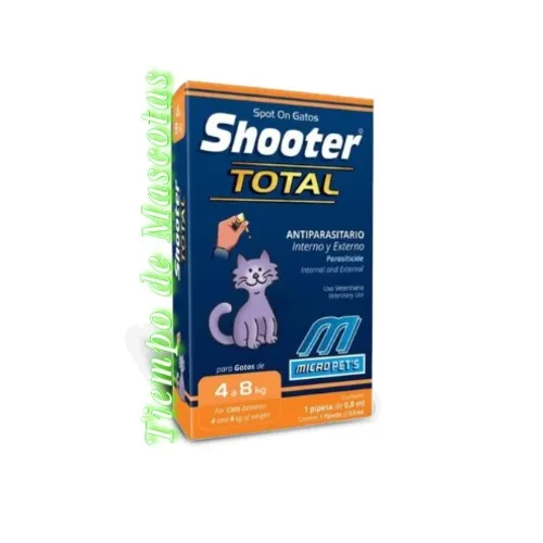 Antiparasitario Shooter Total Gato 4-8kg - Producto en Tiempo de Mascotas