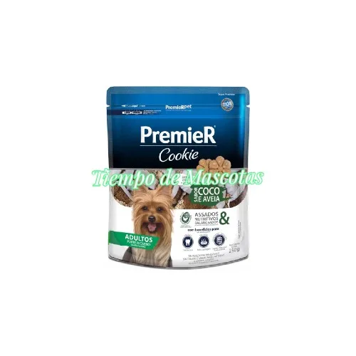 Premier Perro Cookie Adulto Coco Avena 250g - Producto en Tiempo de Mascotas