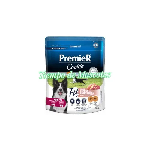 Premier Perro Cookie Adulto Fit Pollo Batata 250g - Producto en Tiempo de Mascotas
