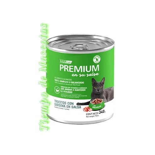 Vitalcan Premium Gato Pate Adulto Carne 340g - Producto en Tiempo de Mascotas
