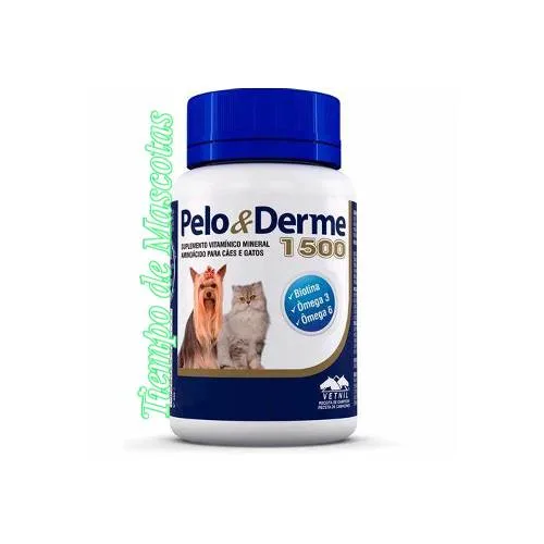 Vetnil Pelo y Derme 1500 90g 60 Capsulas - Producto en Tiempo de Mascotas