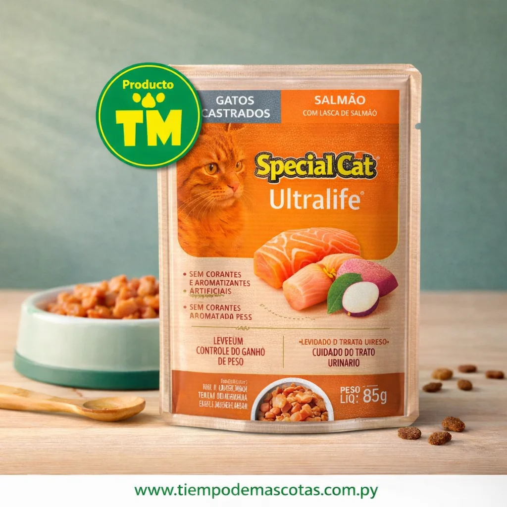 SPECIAL CAT SACHET CAST SALMON 85G - Caja de 12u - Producto en Tiempo de Mascotas