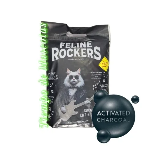 ARENA FELINE ROCKERS CARBON ACTIVADO 12KG