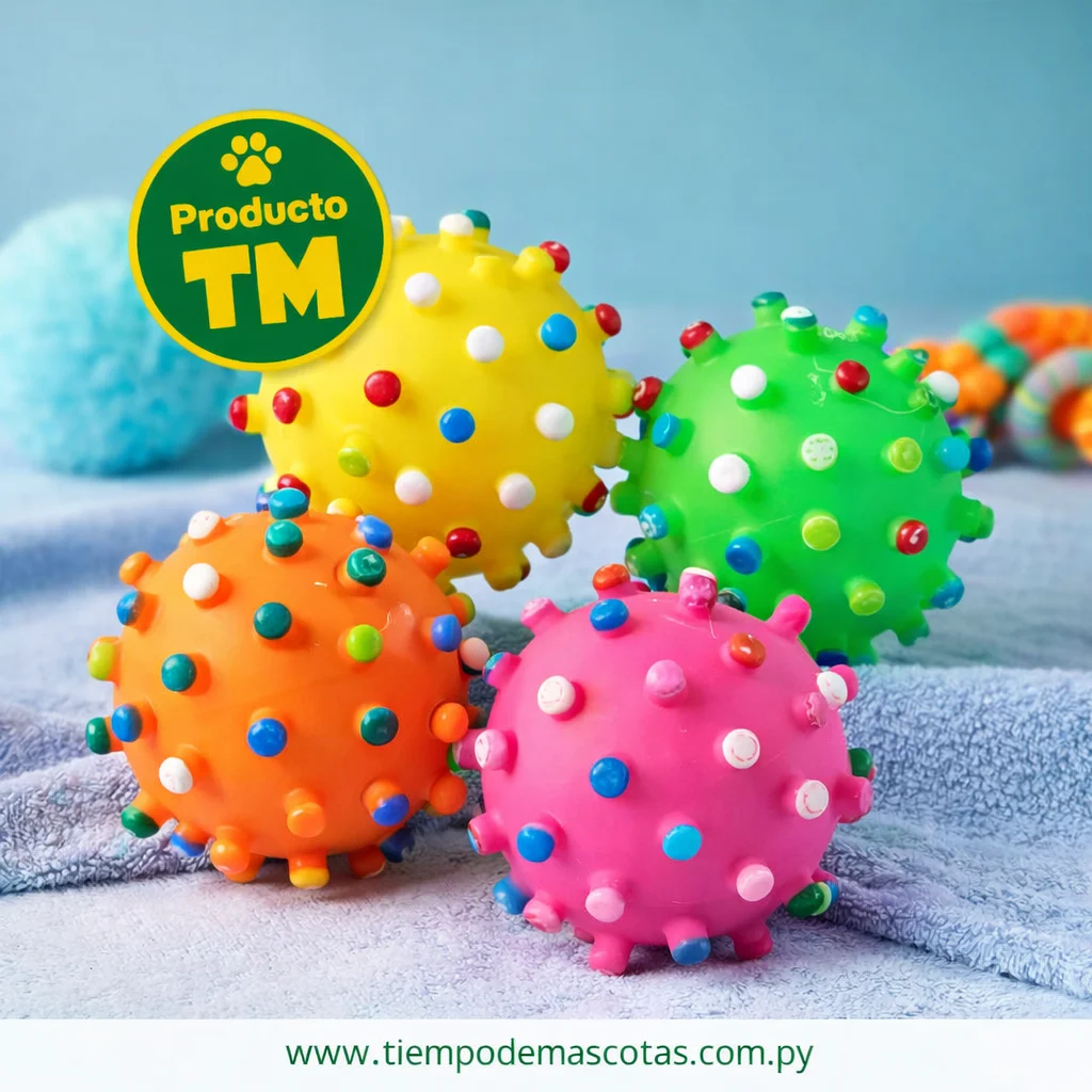 juguete PELOTA GOMA CON PUAS PET TO (unidad) - Producto en Tiempo de Mascotas