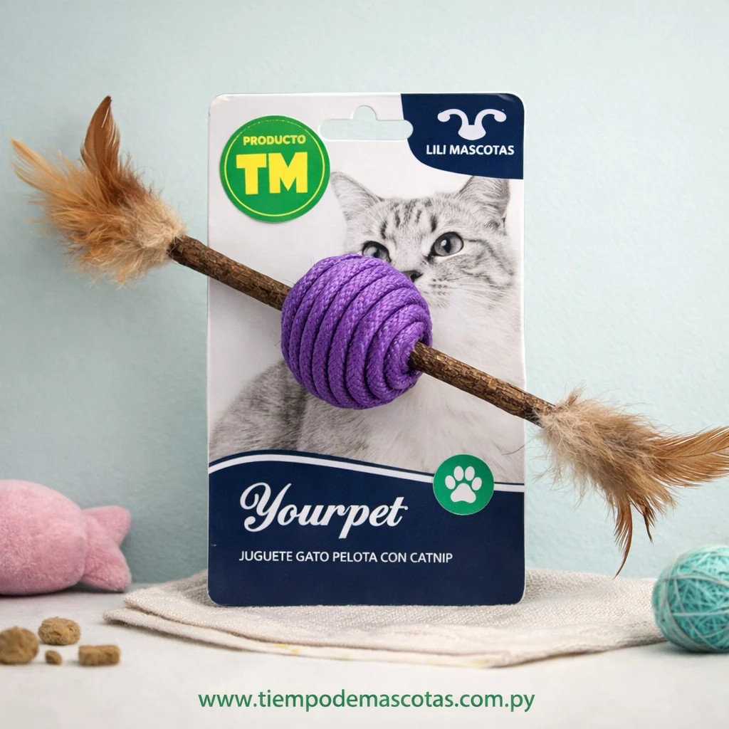 juguete GATO PELOTA CON CATNIP - Producto en Tiempo de Mascotas