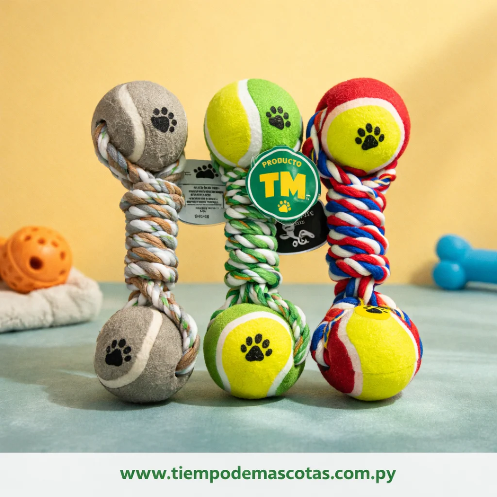 juguete pelota doble - Producto en Tiempo de Mascotas