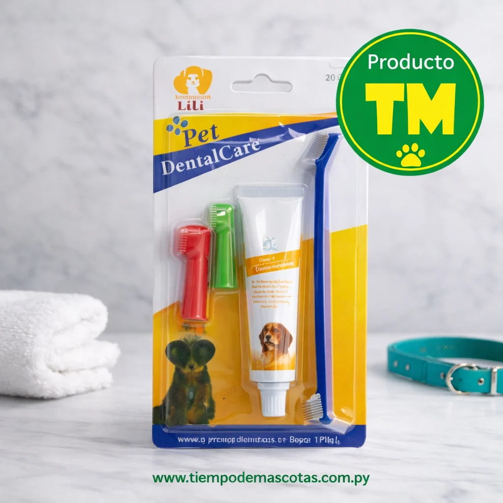 CEPILLO DE DIENTES kit con pasta - Producto en Tiempo de Mascotas