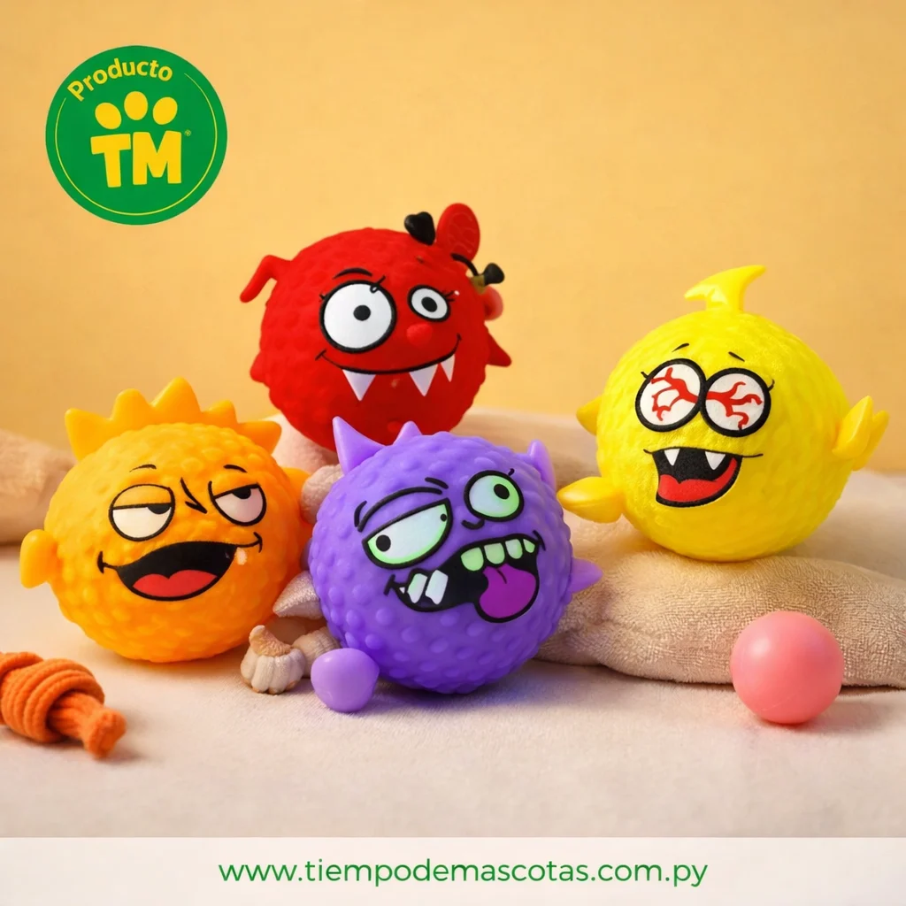 juguete pelota monstruo con luz (unidad) - Producto en Tiempo de Mascotas