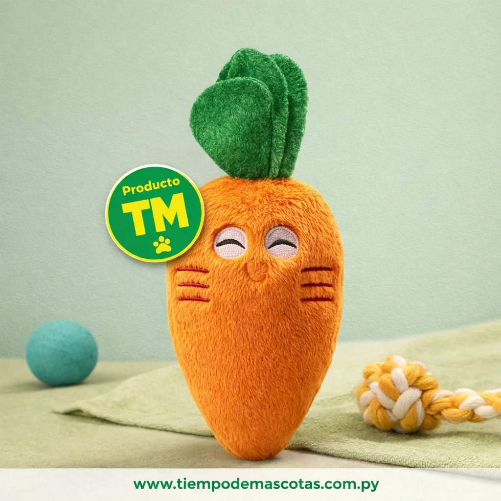 JUGUETE PELUCHE zanahoria 15cm - Producto en Tiempo de Mascotas