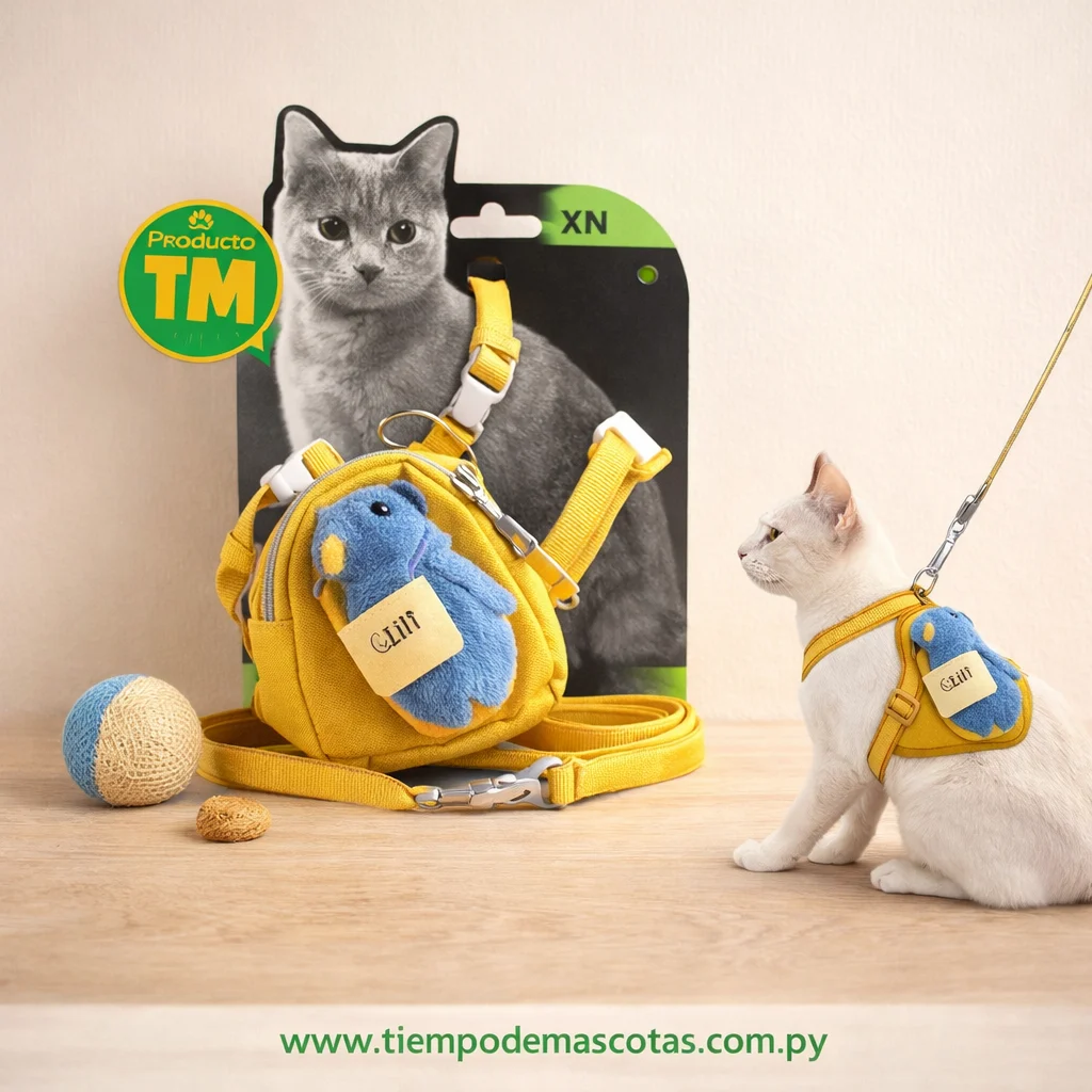 pechera arnés correa bolso gato