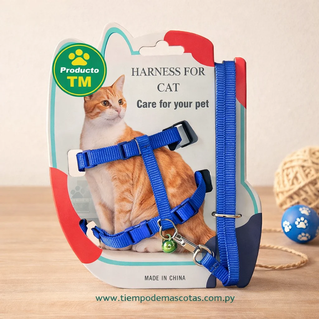 pechera con correa para gato simple LILI - Producto en Tiempo de Mascotas