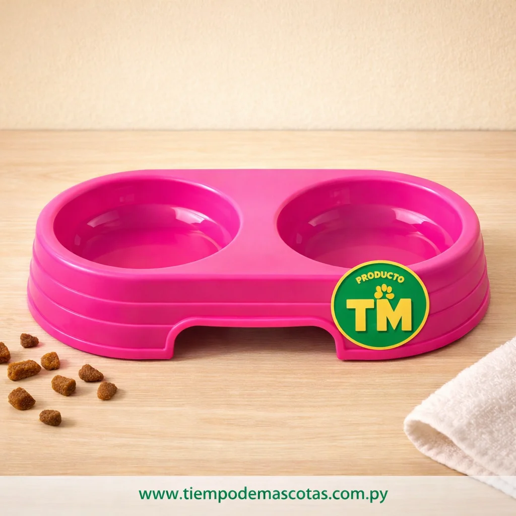 comedero doble 12*25cm PS6769 - Producto en Tiempo de Mascotas