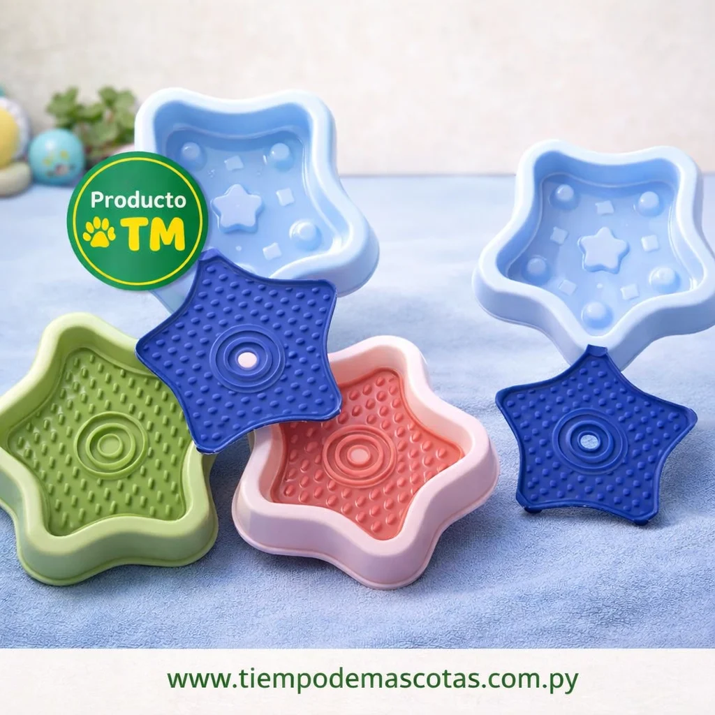 COMEDRO estrella antiestress con tapa 16CM - Producto en Tiempo de Mascotas