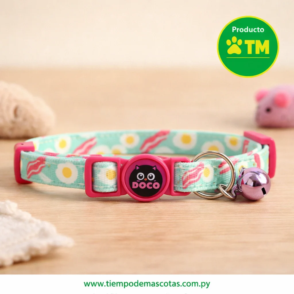 COLLAR DOCO GATO FURBALL ESTAMP VERDE AGUA