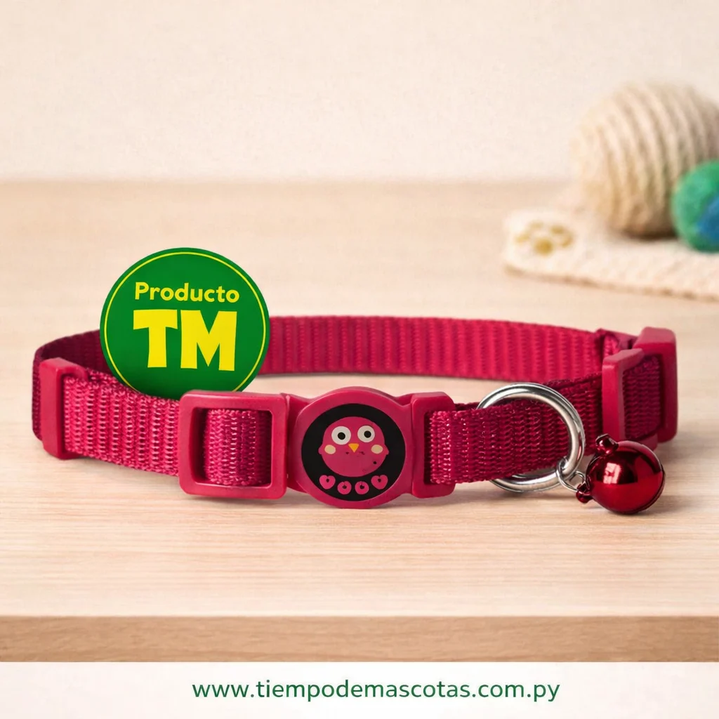 COLLAR DOCO GATO FURBALL FUCCIA