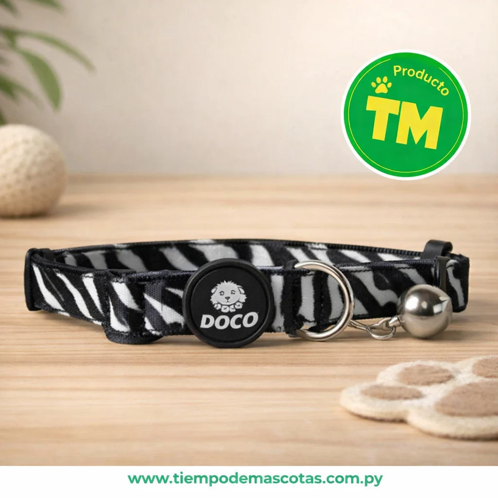 Collar Doco Gato Furball Zebra Negra - Producto en Tiempo de Mascotas