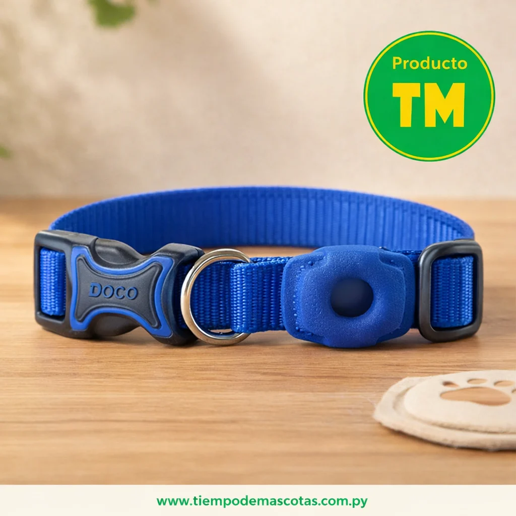 Doco Collar Airtag L Azul Francia - Producto en Tiempo de Mascotas