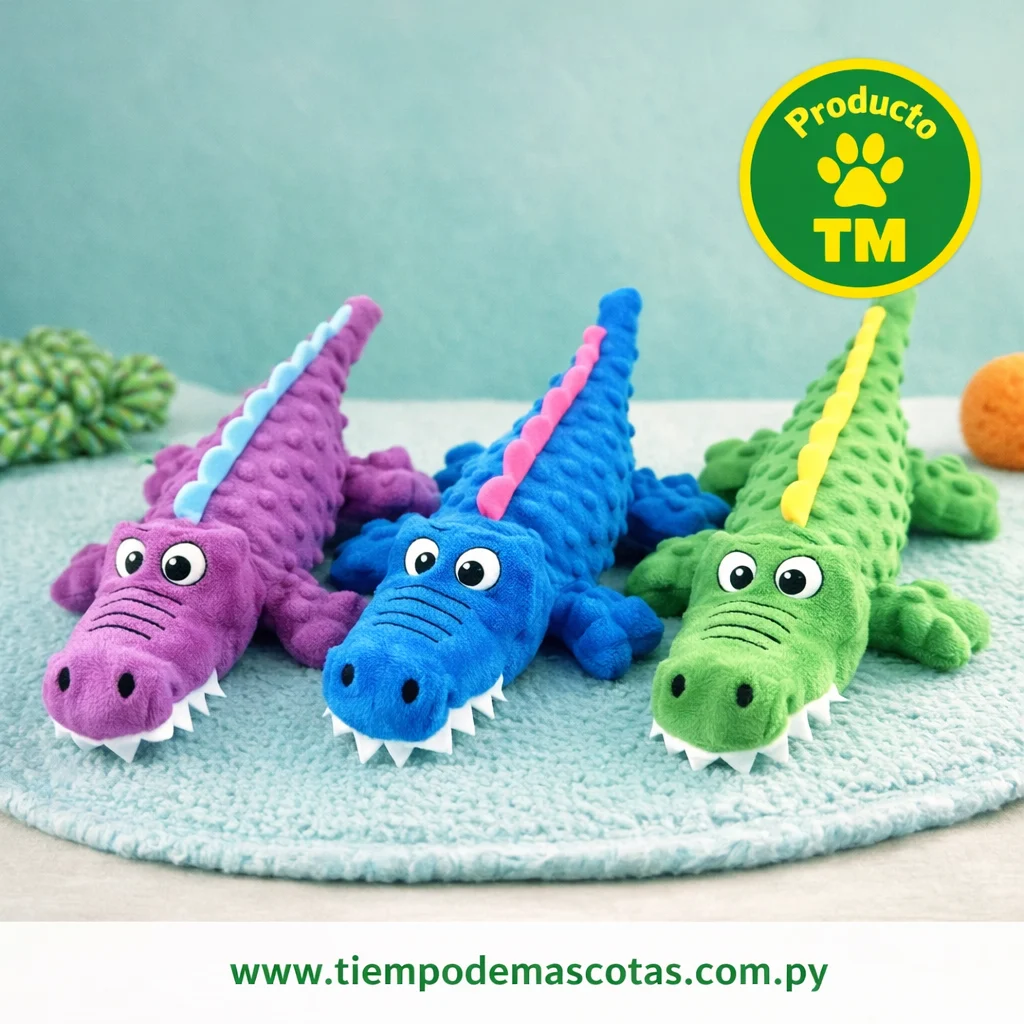 juguete peluche chillón COCODRILO (unidad) - Producto en Tiempo de Mascotas