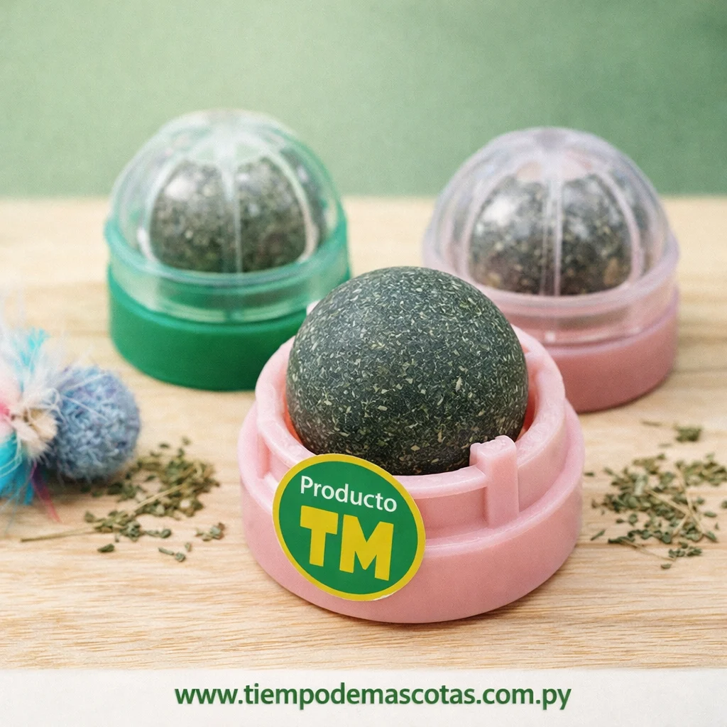 CARAMELO CATNIP ESFERA (unidad) - Producto en Tiempo de Mascotas