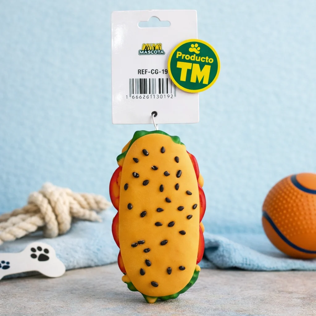 juguete mordillo de goma sandwich - Producto en Tiempo de Mascotas