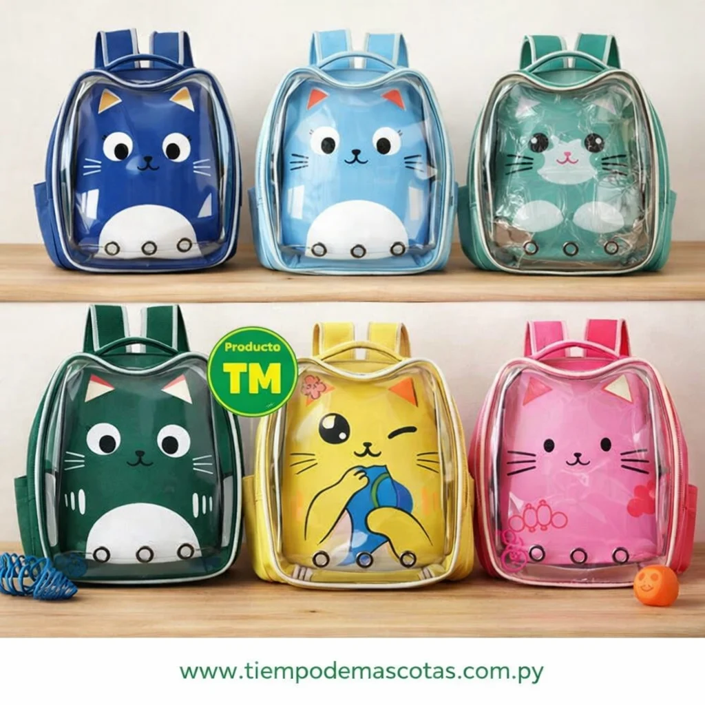 Mochila tapa transparente - Producto en Tiempo de Mascotas