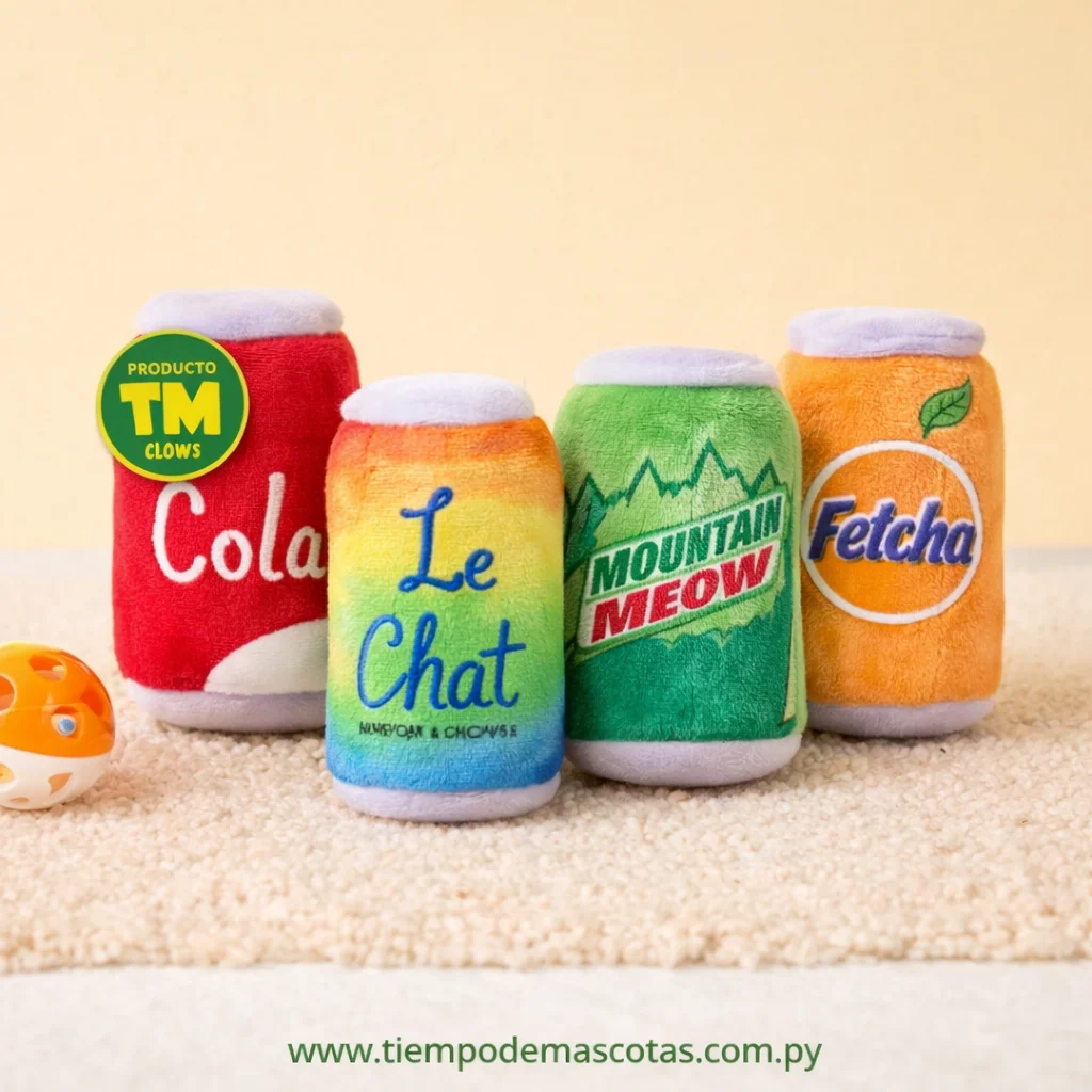 Zippy Claws Peluche 4 Latas Gaseosa - Producto en Tiempo de Mascotas