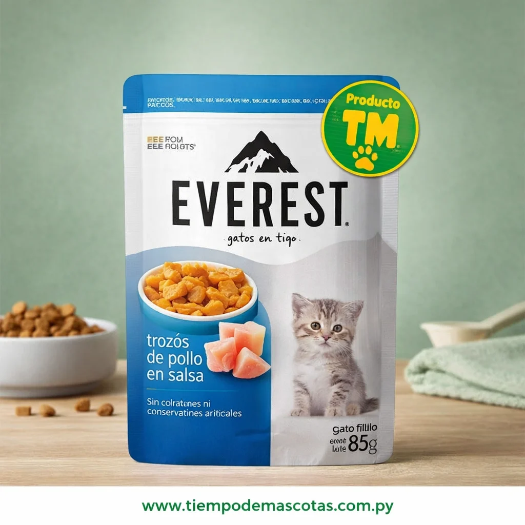 EVEREST GATO SACHET FILHOTE POLLO 85G - Caja de 20u - Producto en Tiempo de Mascotas