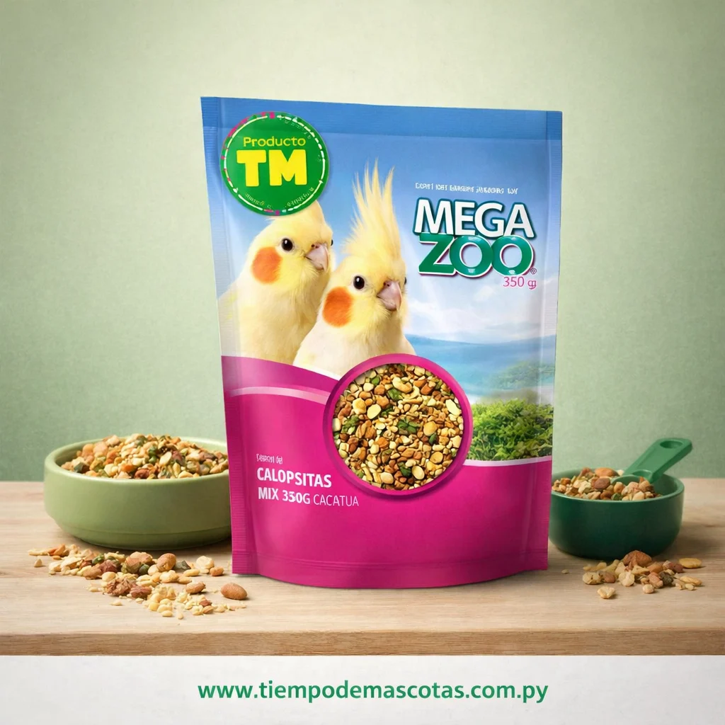 Megazoo Calopsitas Mix 350g Cacatua - Producto en Tiempo de Mascotas