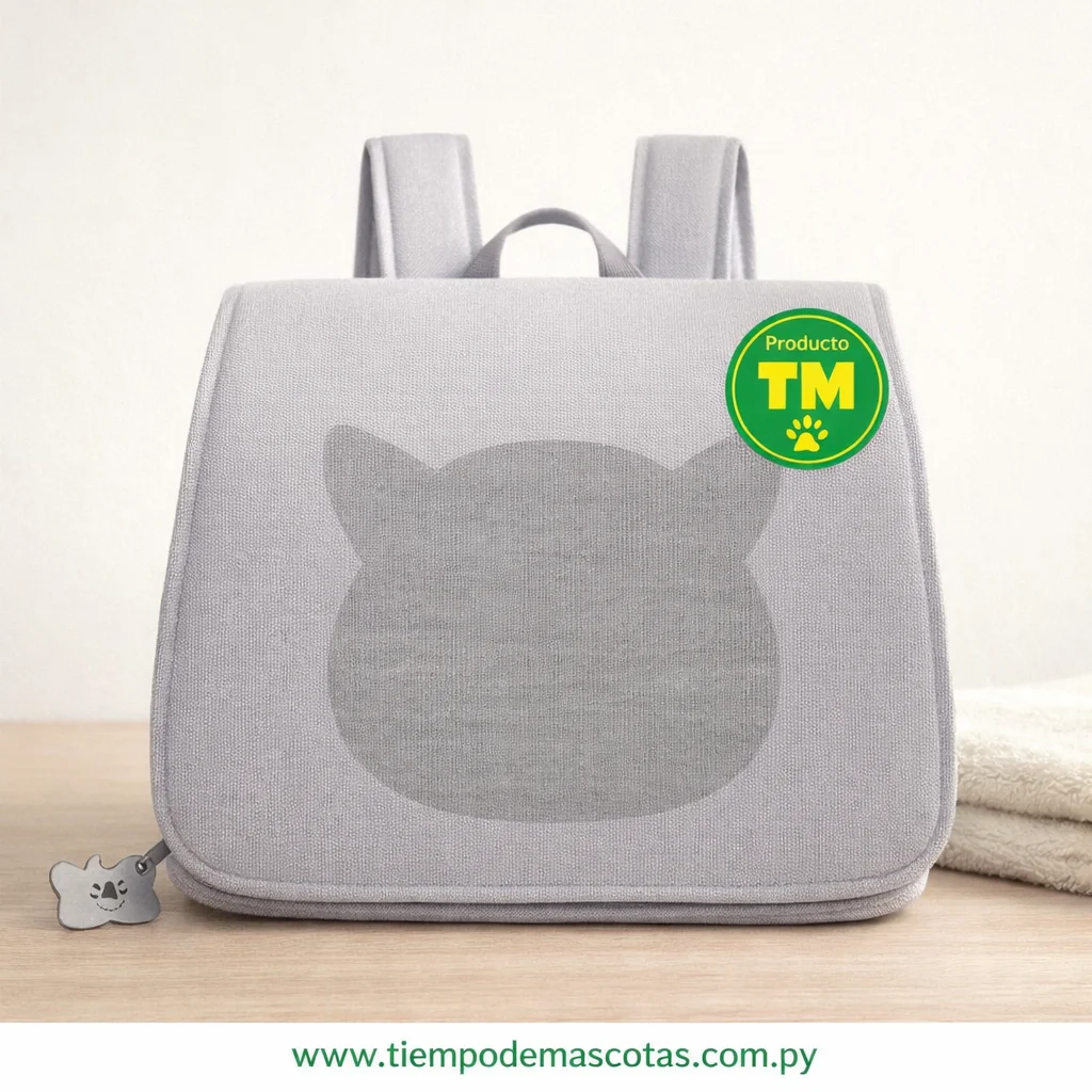 Mochila Horizontal Cara Gato Gris T-P 37*24*29 Lili 2179 - Producto en Tiempo de Mascotas