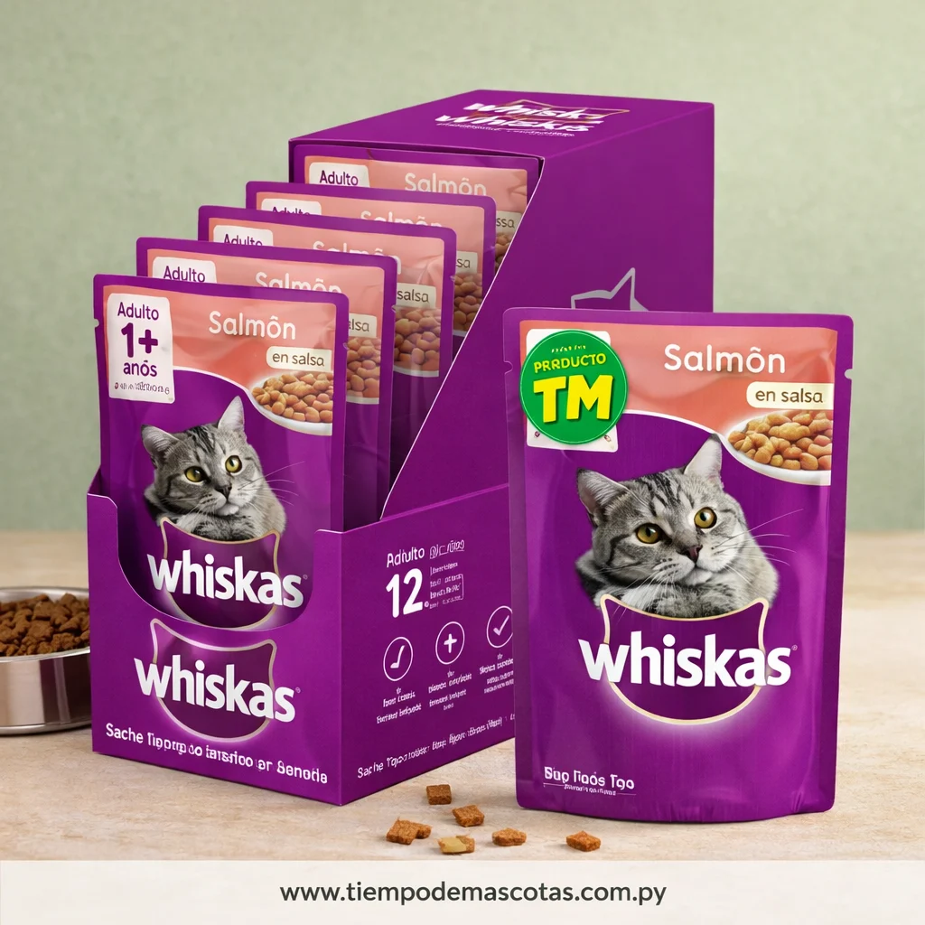 WHISKAS SACHET ADULTO SALMON - Caja de 12u