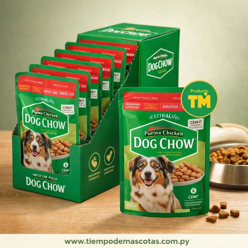 DOGCHOW SACHET ADULTO POLLO - Caja de 15u - Producto en Tiempo de Mascotas