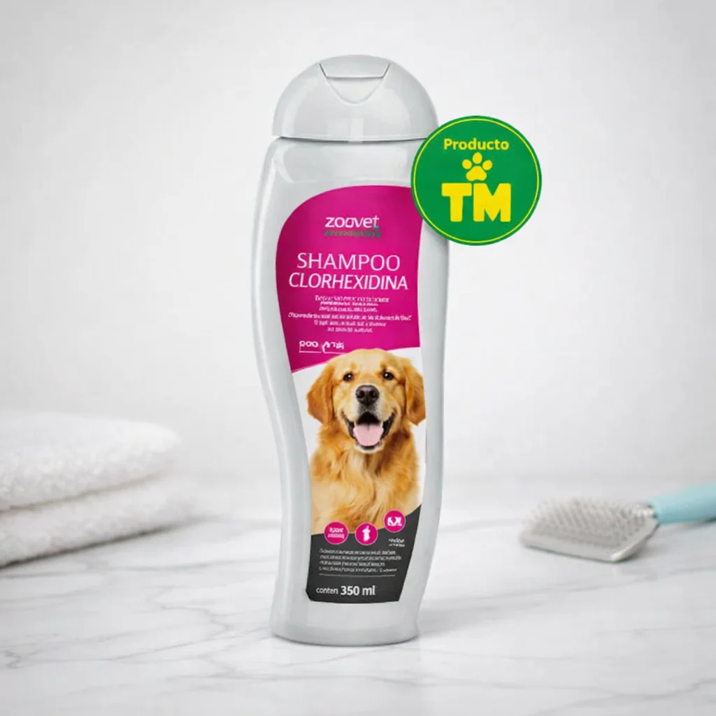 Zoovet Shampoo Clorhexidina 350ml - Producto en Tiempo de Mascotas