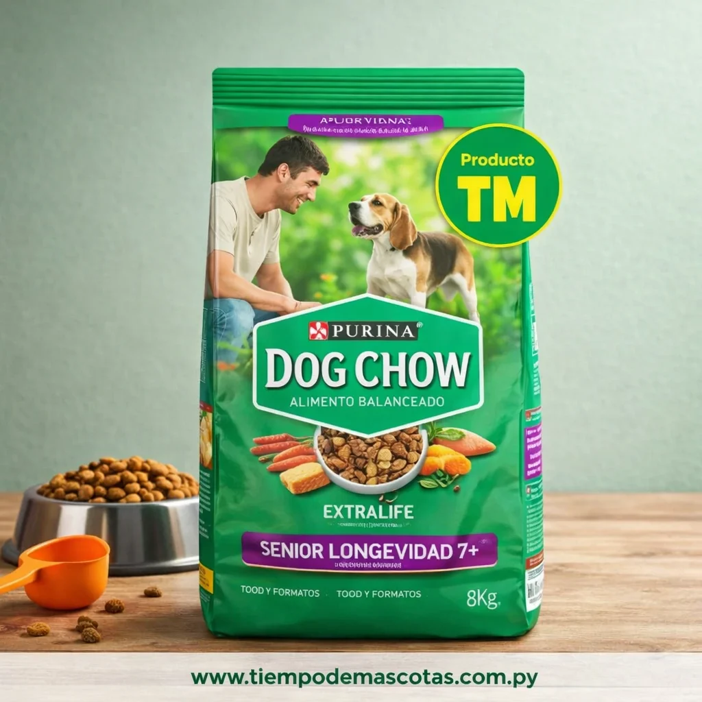 Dogchow Senior Longevidad 7+ 8kg - Producto en Tiempo de Mascotas