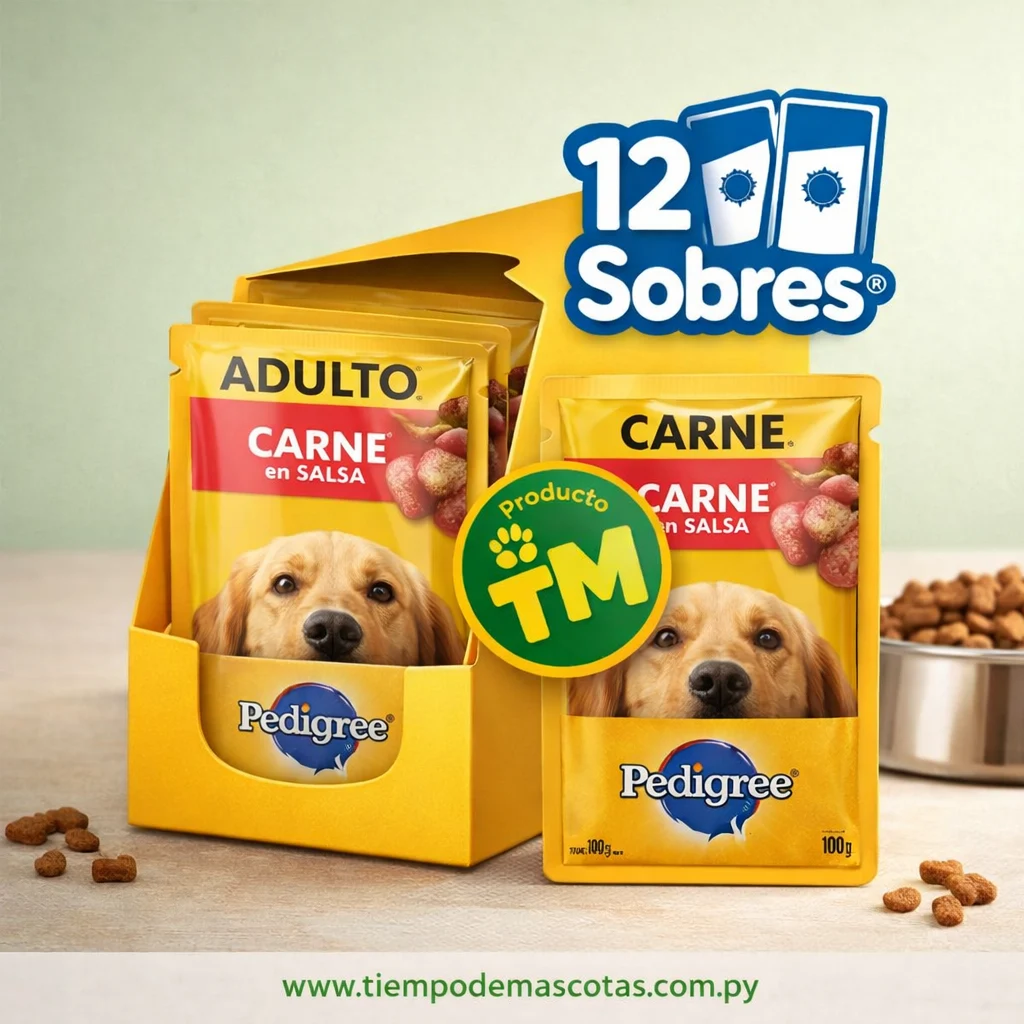 PEDIGREE SACHET ADULTO CARNE 100G - Caja de 12u - Producto en Tiempo de Mascotas