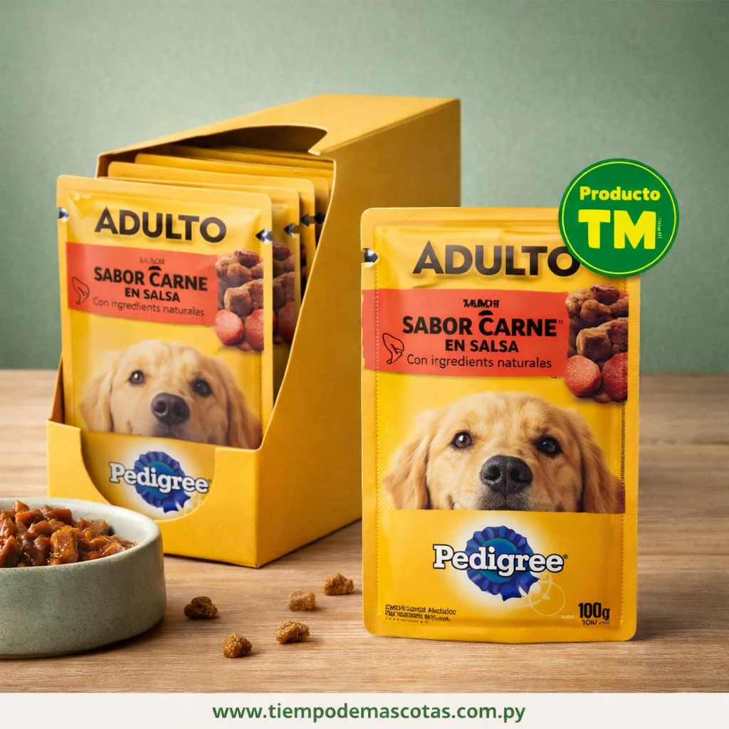 PEDIGREE SACHET ADULTO RP CARNE 100G - Caja de 12u - Producto en Tiempo de Mascotas