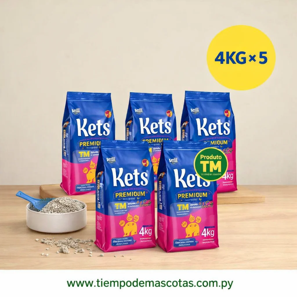 KETS PREMIUM PERFUMADO 4KG - Caja de 5u - Producto en Tiempo de Mascotas