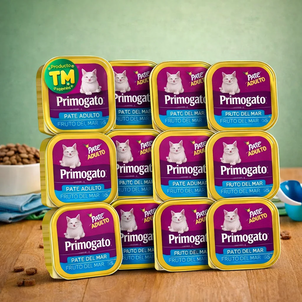 PRIMOGATO PATE ADULTO FRUTO DEL MAR 150G - Caja de 12u - Producto en Tiempo de Mascotas