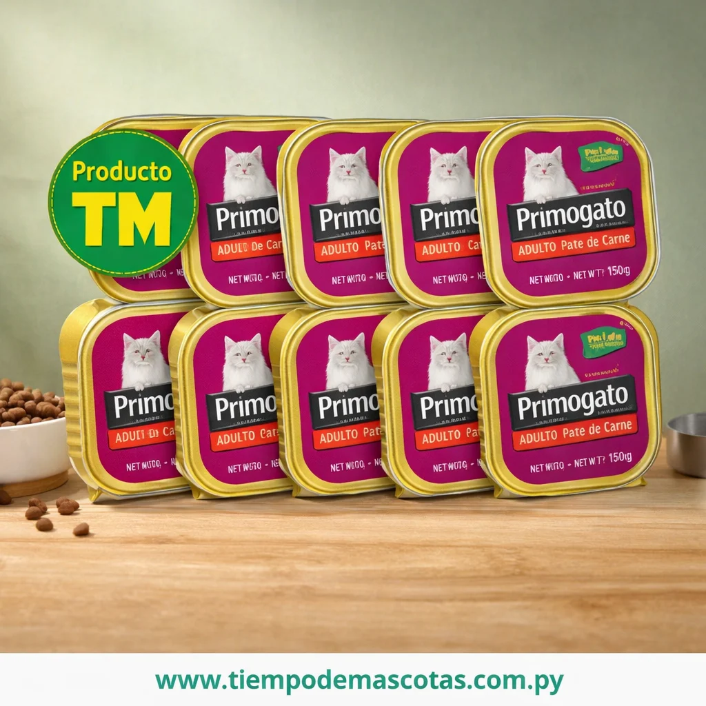 PRIMOGATO PATE ADULTO CARNE 150G - Caja de 12u - Producto en Tiempo de Mascotas