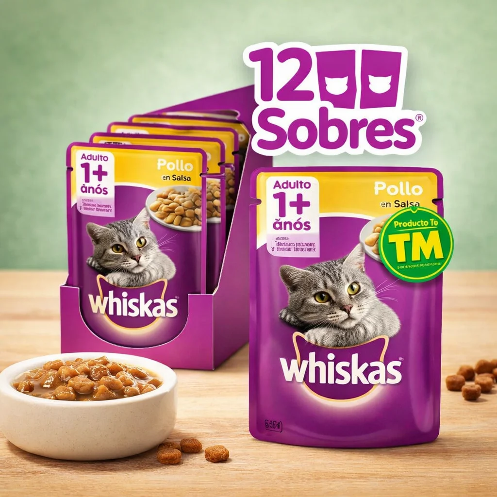 WHISKAS SACHET ADULTO POLLO - Caja de 12u