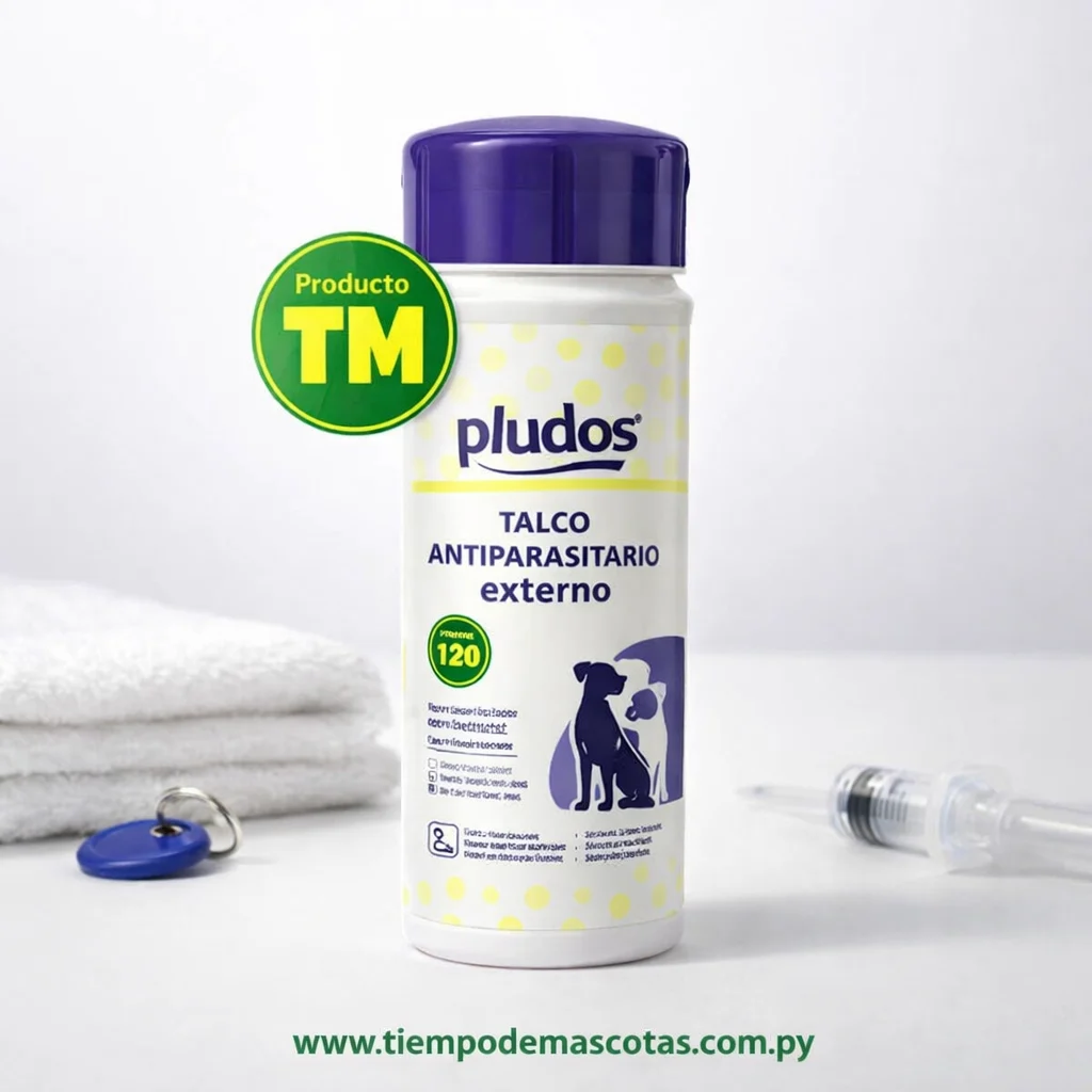 Pludos Talco Antiparasitario Externo 120g - Producto en Tiempo de Mascotas