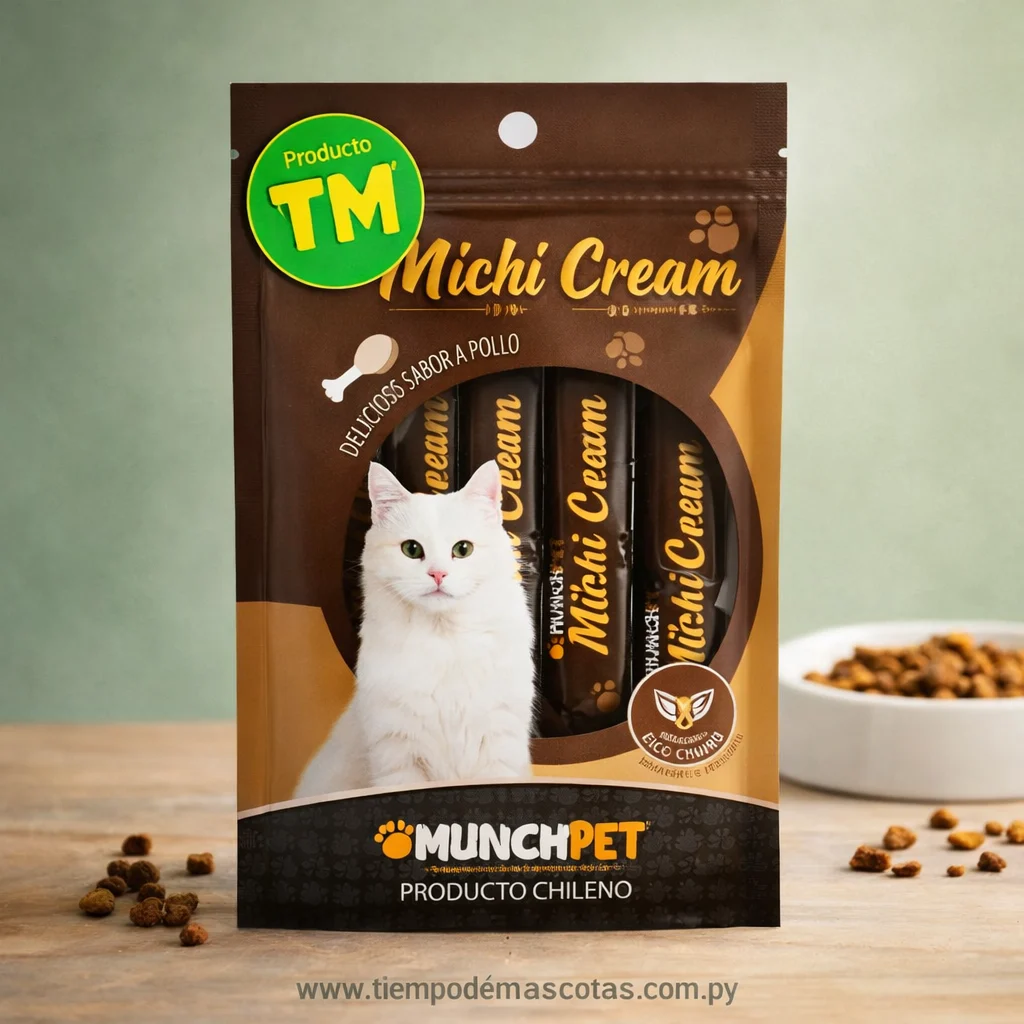 MUNCHPET MICHI CREAM POLLO CHURU - Caja de 4u