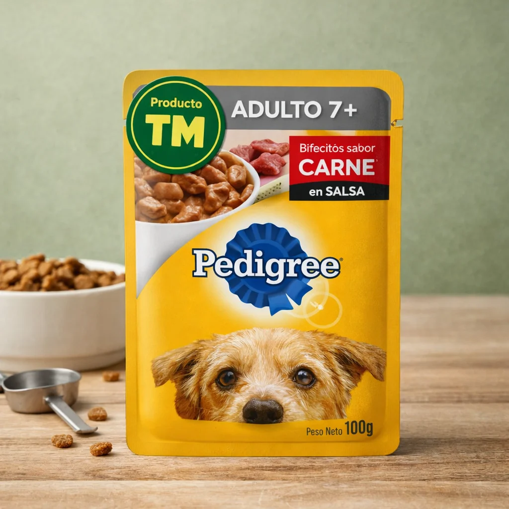 Pedigree Sachet Senior Carne 100g - Producto en Tiempo de Mascotas