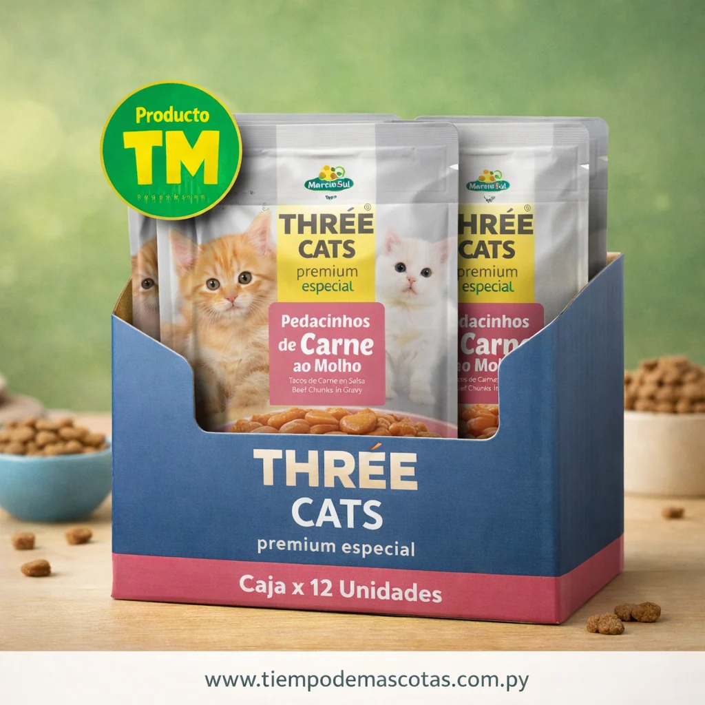 THREECATS SACHET FILHOTE 85G - Caja de 12u