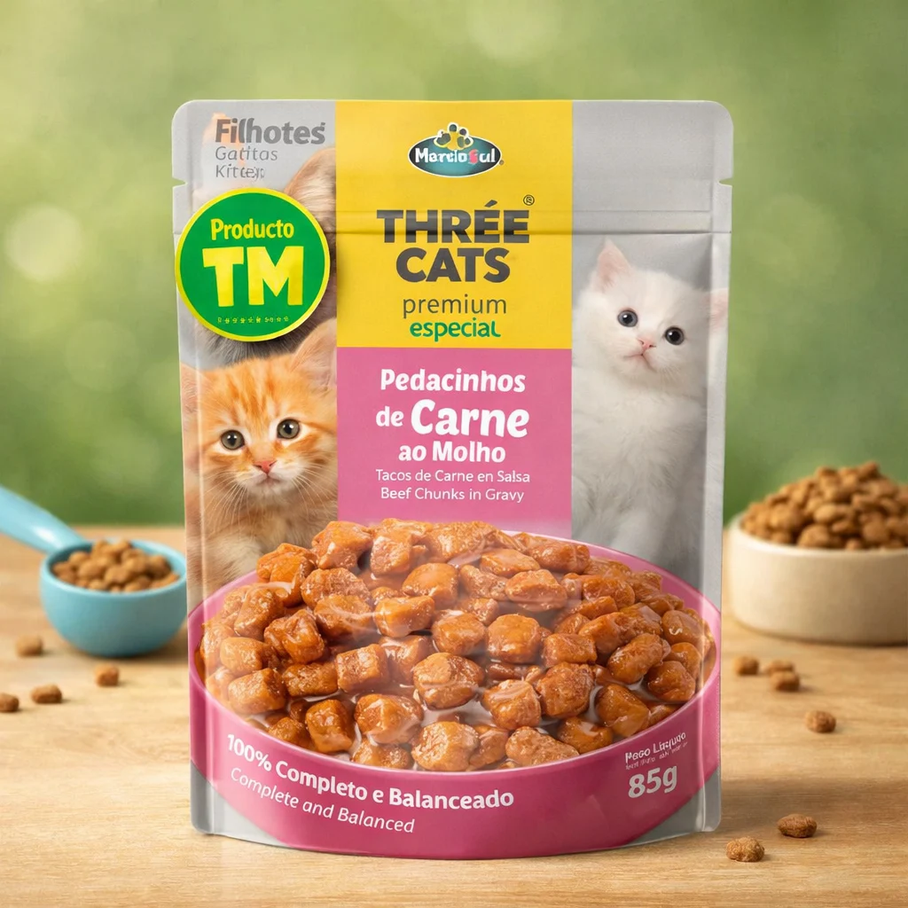 Threecats Sachet Filhote 85g - Producto en Tiempo de Mascotas