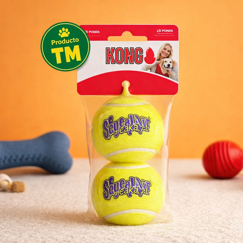 Kong Balon Squeakair Pelota Tenis G 2U - Producto en Tiempo de Mascotas