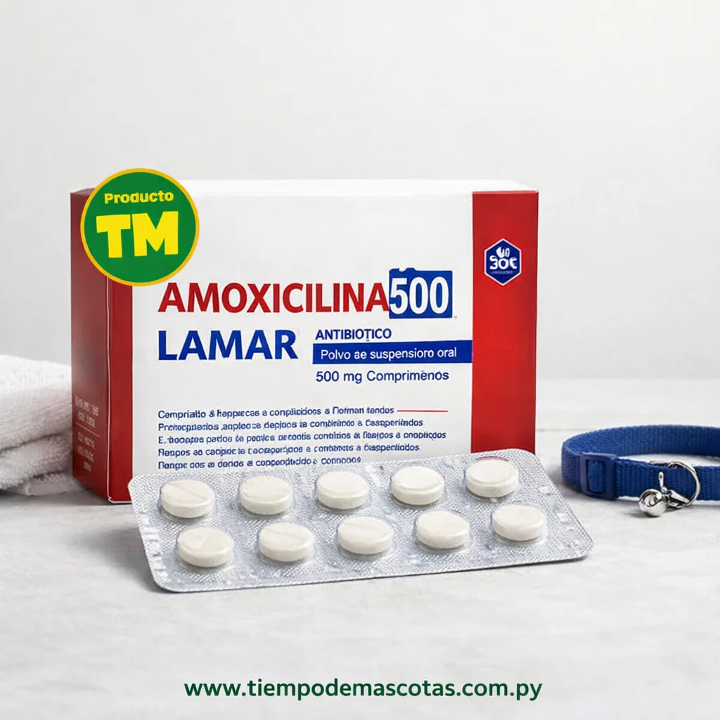 Lamar Amoxicilina 500 Blister 10Comp - Producto en Tiempo de Mascotas