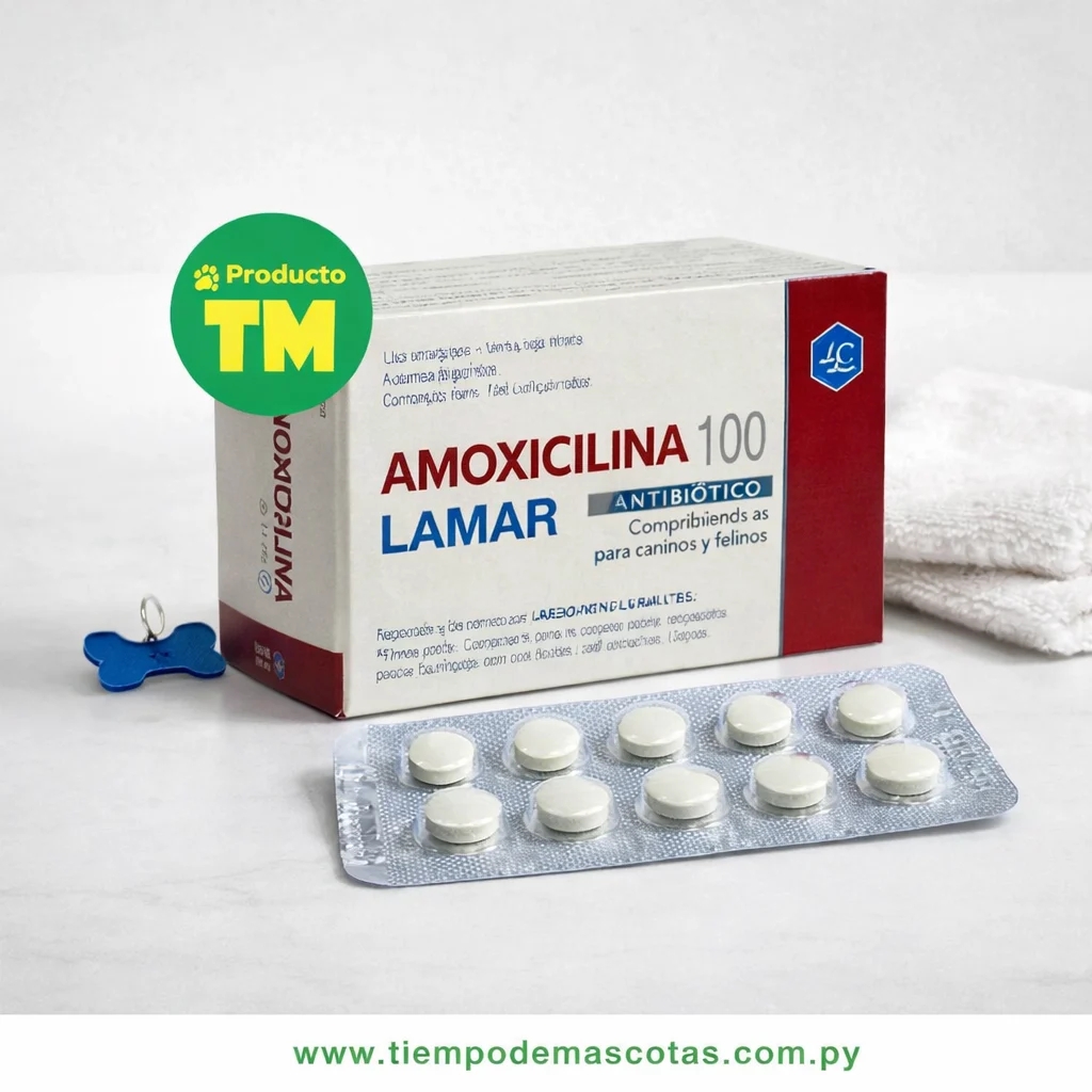 Lamar Amoxicilina 100 Blister 10Comp - Producto en Tiempo de Mascotas