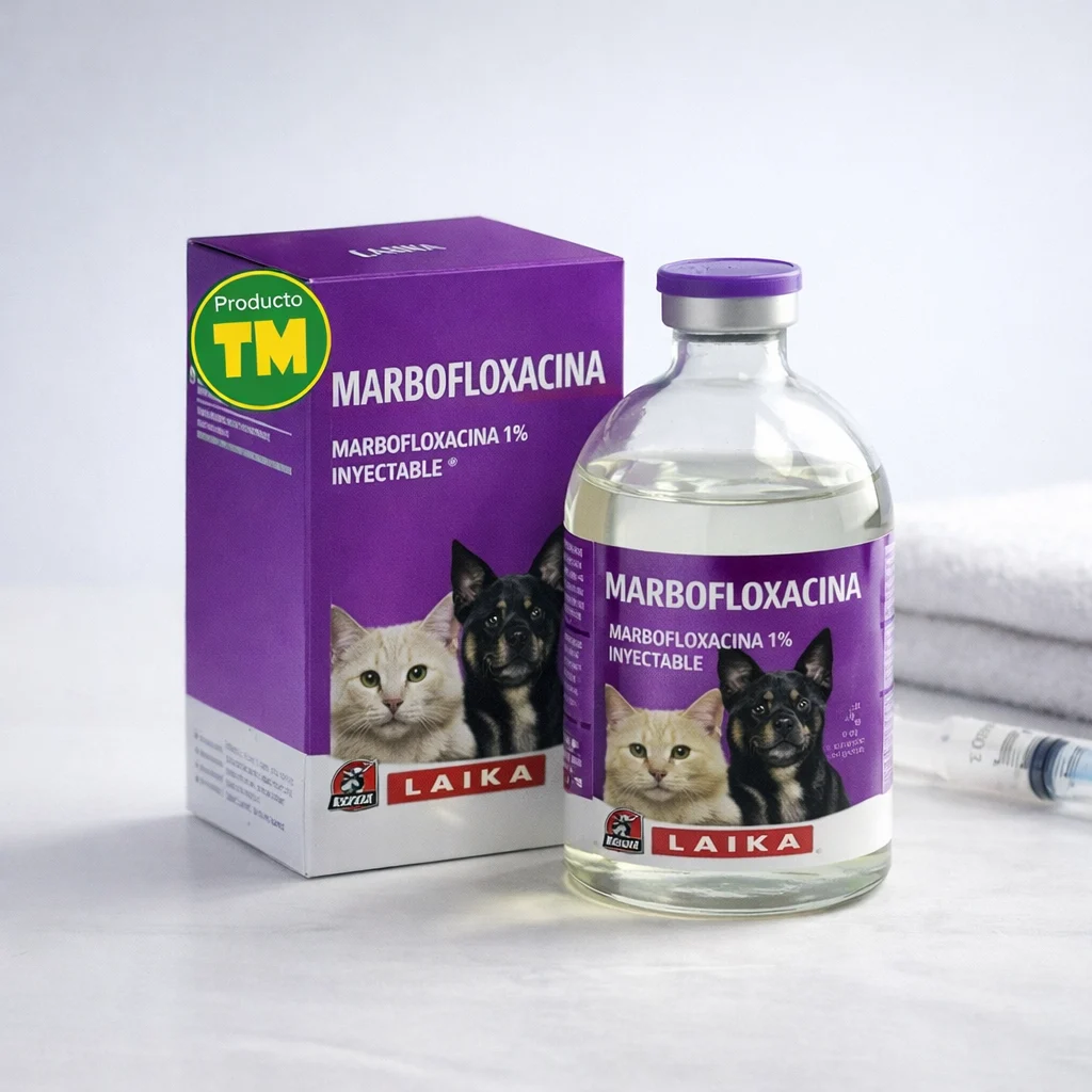 Laika Marbofloxacina Inyectable 100ml - Producto en Tiempo de Mascotas