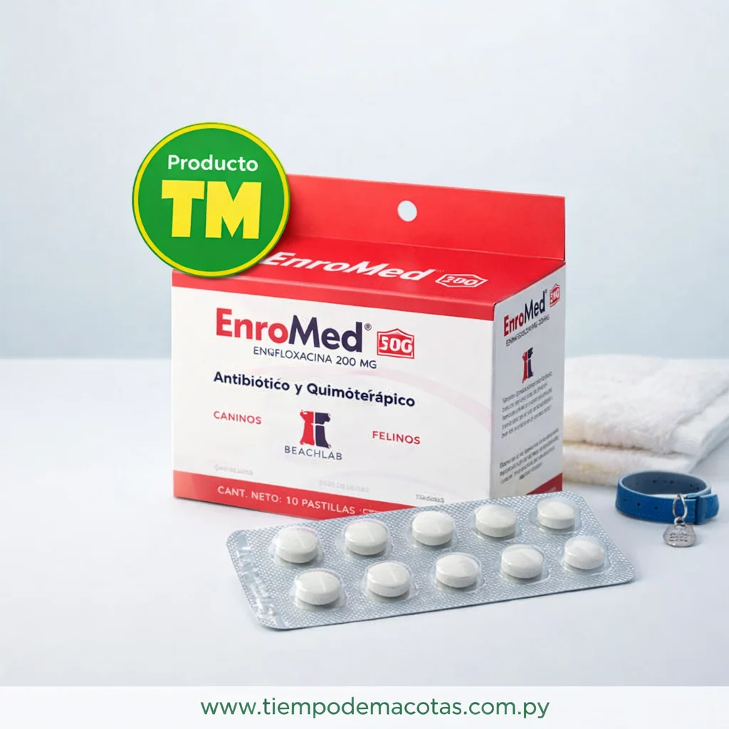 Enromed Enrofloxacina 200mg Blister 10Comp - Producto en Tiempo de Mascotas