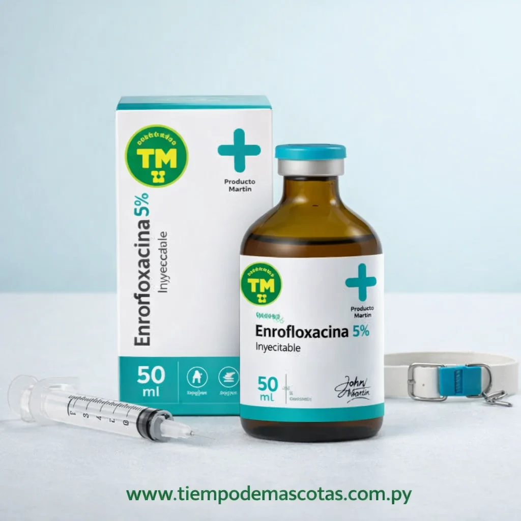 John Martin Enrofloxacina 5% Inyectable - Producto en Tiempo de Mascotas